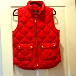 J.Crew Red Puffer Vest